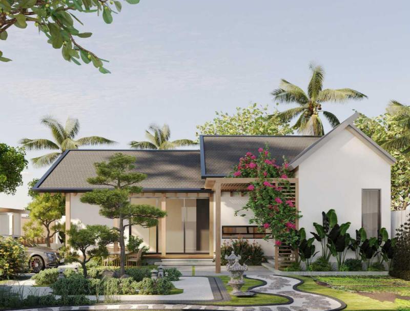 Không gian sân vườn nhỏ giúp cuộc sống gần gũi hơn với thiên nhiên