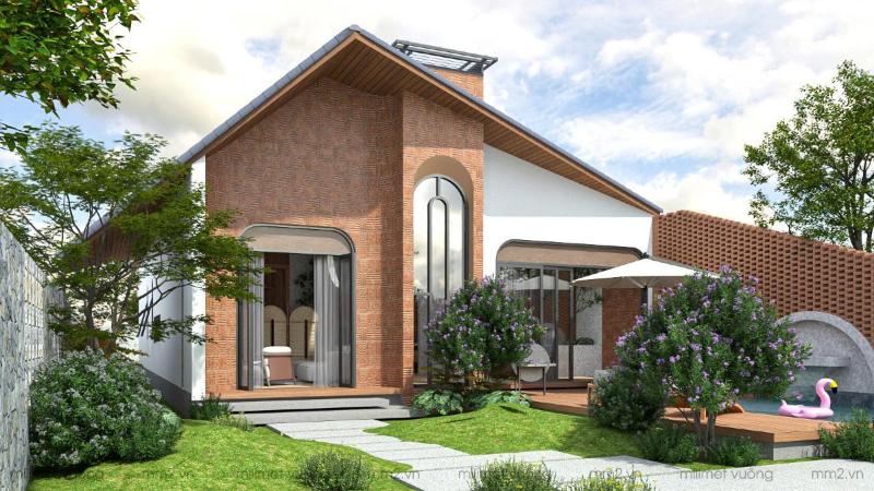 Sân vườn nhỏ trước nhà cấp 4 hợp phong thủy sẽ giúp thu hút tài lộc, may mắn cho gia chủ