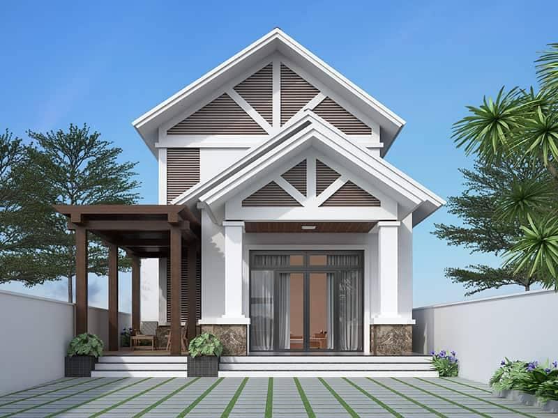 Mẫu nhà mái Thái 4x10m có tầng lửng giúp tăng thêm diện tích sử dụng