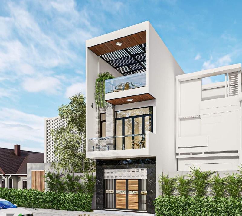 Mẫu thiết kế nhà 4x10m có tầng lửng mái bằng sở hữu tính thẩm mỹ cao