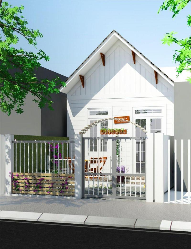 Mẫu thiết kế nhà 4x10m có tầng lửng cấp 4 mái Thái ấn tượng