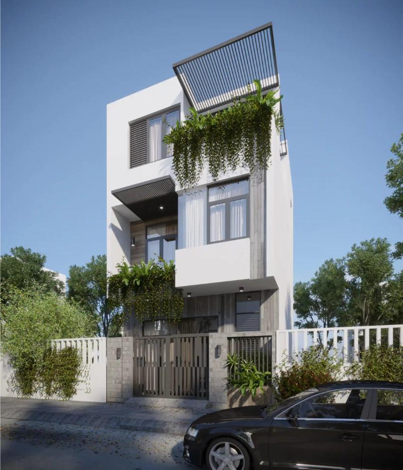 Tham khảo mẫu thiết kế nhà 3 tầng 4x20 có gara rộng rãi
