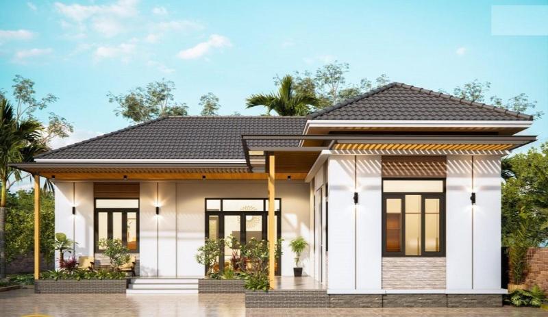 Mẫu nhà cấp 4 mặt tiền 12m sâu 10m được nhiều gia chủ đánh giá cao