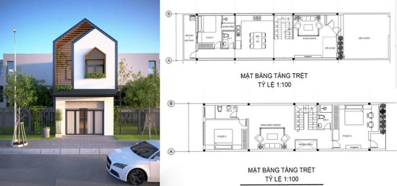 15+ Mẫu thiết kế nhà ống 2 tầng 3x20m tối ưu công năng 2026