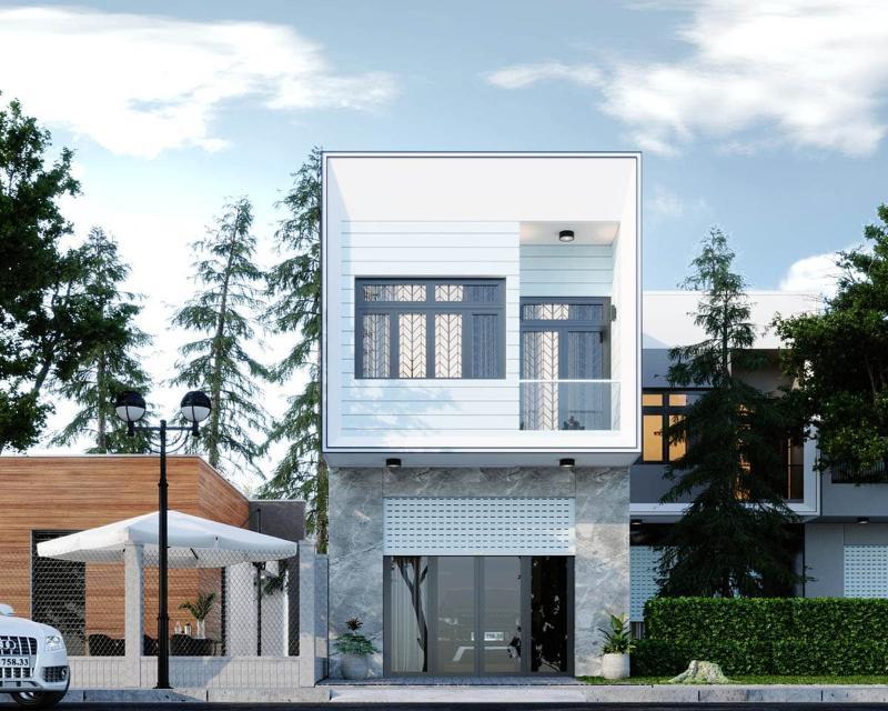 Nhà ống 2 tầng tối giản hạn chế các chi tiết rườm rà, tránh cảm giác rối mắt