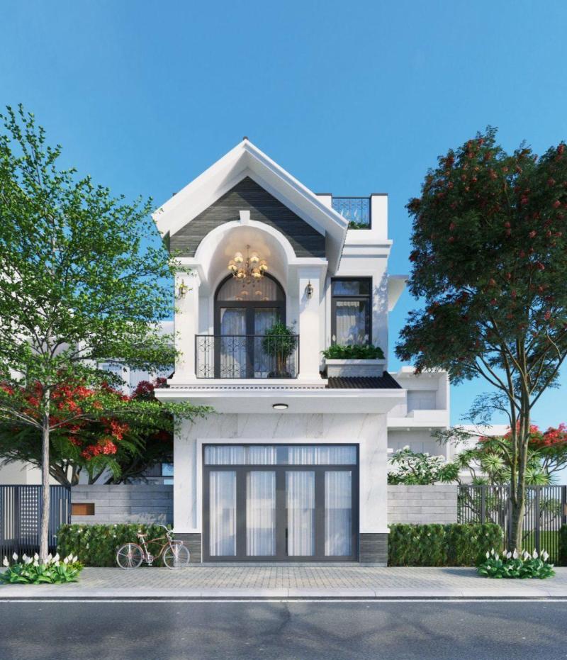 Mẫu thiết kế nhà ống 2 tầng 3x20m mái Thái sở hữu hiện mạo ấn tượng