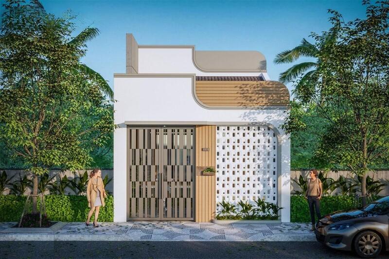 Mẫu thiết kế nhà phố 1 tầng với bố cục gọn gàng nhưng tối ưu công năng