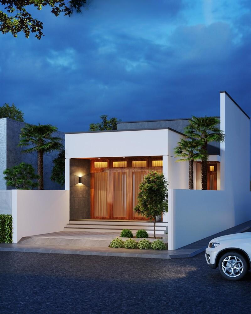 Mẫu nhà phố 1 tầng nhỏ gọn phù hợp với gia đình ít thành viên