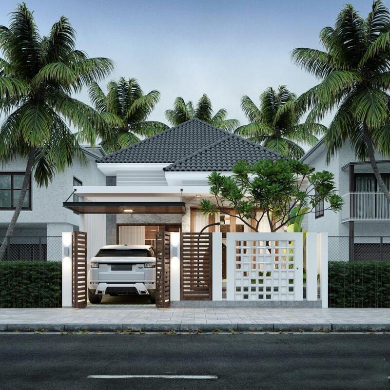 Mẫu thiết kế nhà phố 1 tầng với không gian sống thoáng đãng và gần gũi