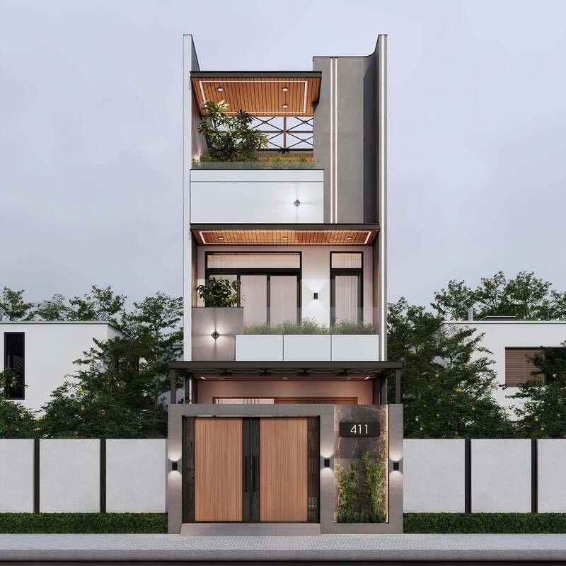 Quy mô của thiết kế nhà phố được xác định dựa trên số lượng thành viên cà nhu cầu sử dụng của gia đình