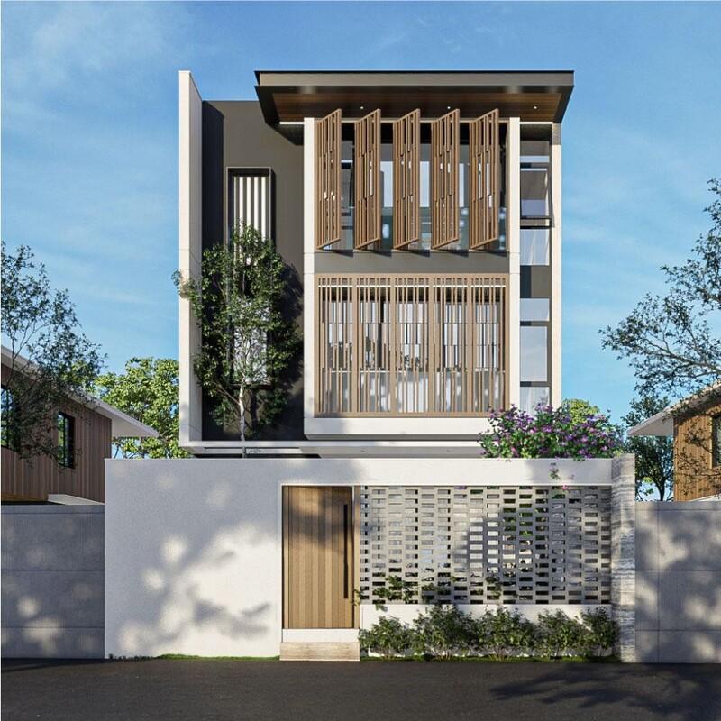 Mẫu thiết kế nhà phố mặt tiền 8m dễ tạo điểm nhấn thẩm mỹ, phù hợp các phong cách kiến trúc sang trọng