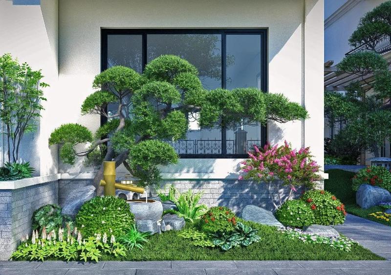 Tạo điều kiện ánh sáng tốt nhất cho tiểu cảnh sân vườn thu nhỏ