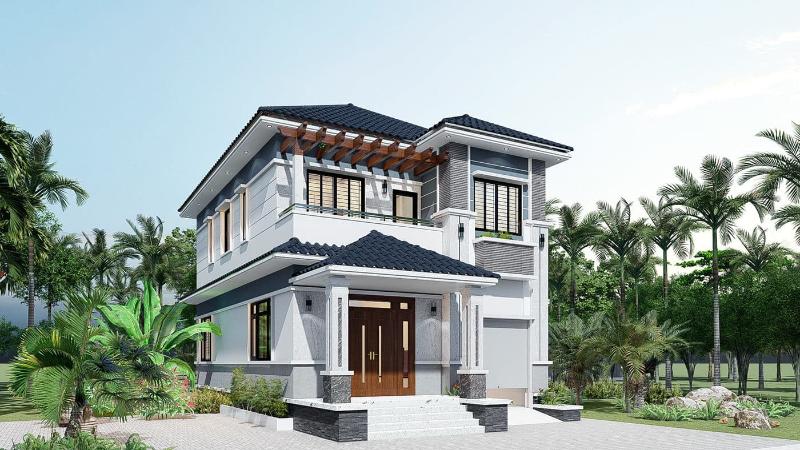 65+ mẫu nhà 2 tầng 8x10m hiện đại, tiện nghi nhất 2026
