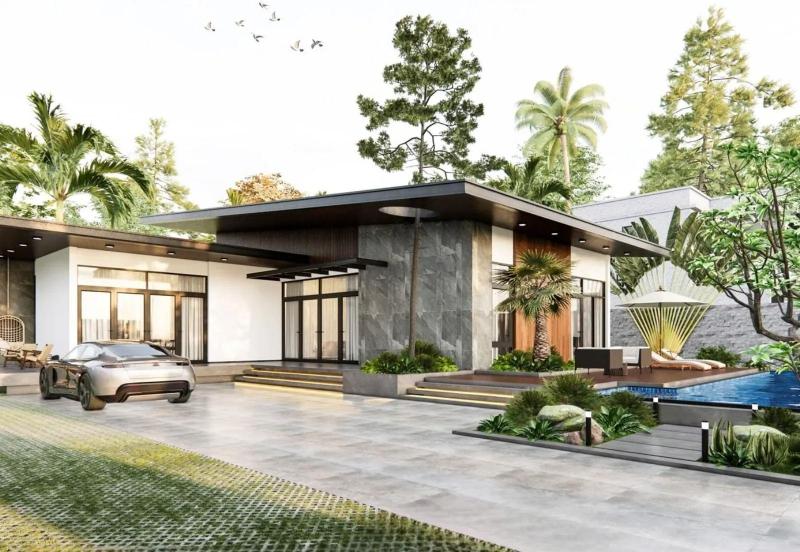 Mẫu mẫu nhà cấp 4 chữ L giá 300 triệu mái bằng sở hữu nhiều ưu điểm nổi bật