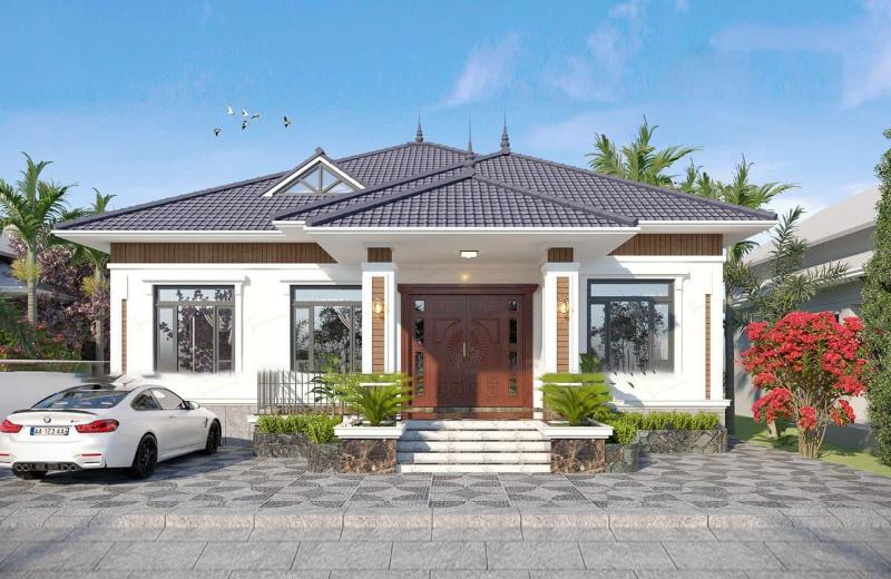 Mẫu nhà cấp 4 giá 350 triệu có sân vườn là mô hình được nhiều chủ đầu tư ưa chuộng