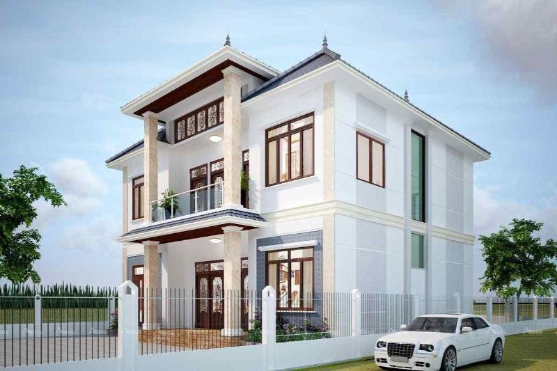 Mẫu biệt thự hình vuông có kiến trúc cực kỳ ấn tượng