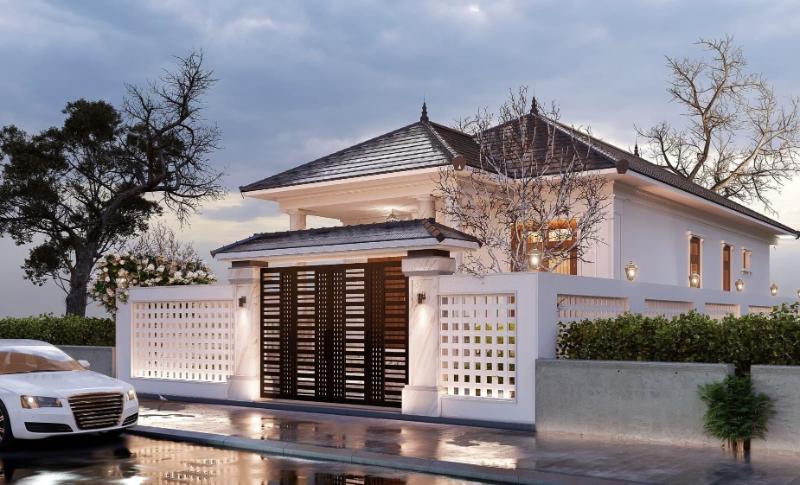 Mẫu nhà vuông cấp 4 phù hợp với phong cách kiến trúc tân thời