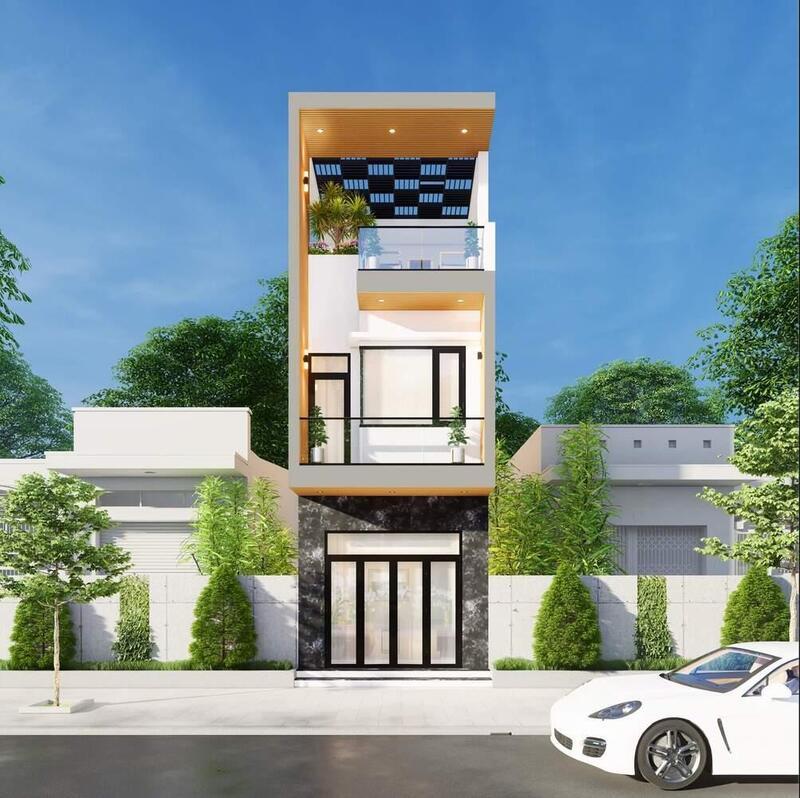 Mẫu thiết kế nhà ống 2 tầng 1 tum 5x20m giúp tăng thêm không gian sinh hoạt cho gia đình