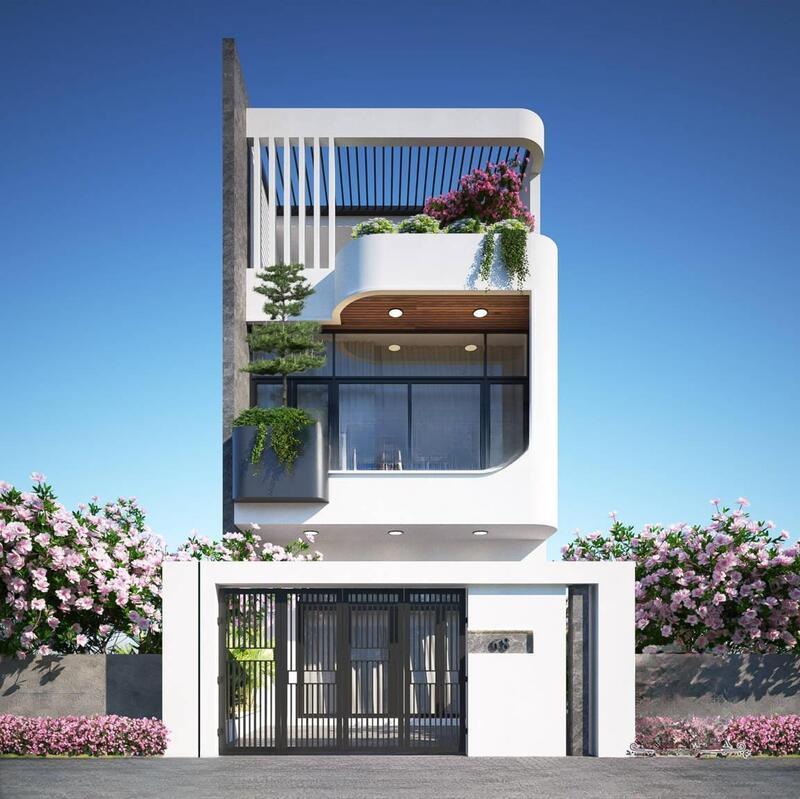 Mẫu nhà ống 2 tầng 1 tum 5x20m phù hợp với quỹ đất hẹp tại khu đô thị hay khu vực dân cư đông đúc