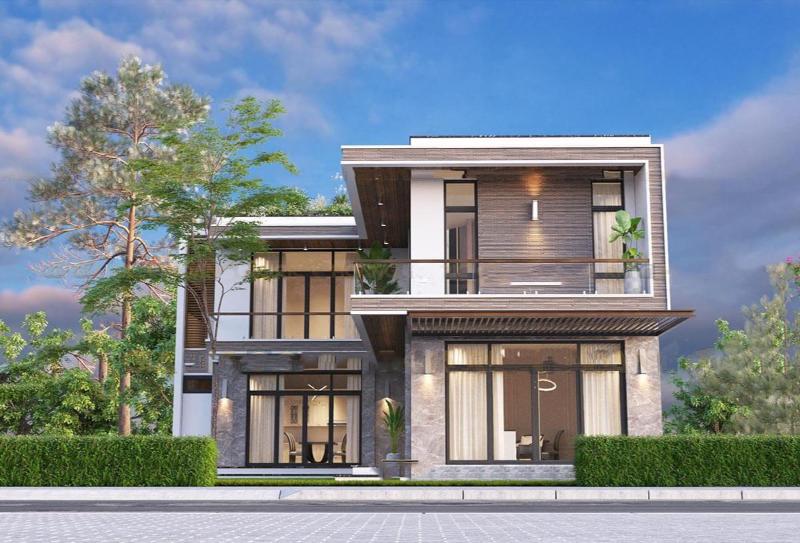 Mẫu thiết kế nhà hình chữ L 1 trệt 1 lầu xuất hiện nhiều tại vùng ngoại ô