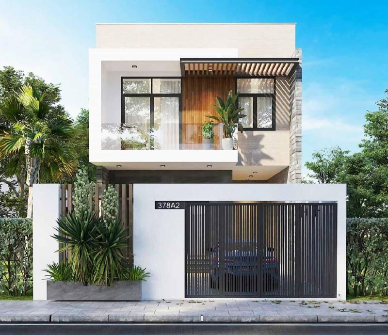 Mẫu nhà 1 lầu 1 trệt mái bằng sở hữu diện mạo khó lỗi thời