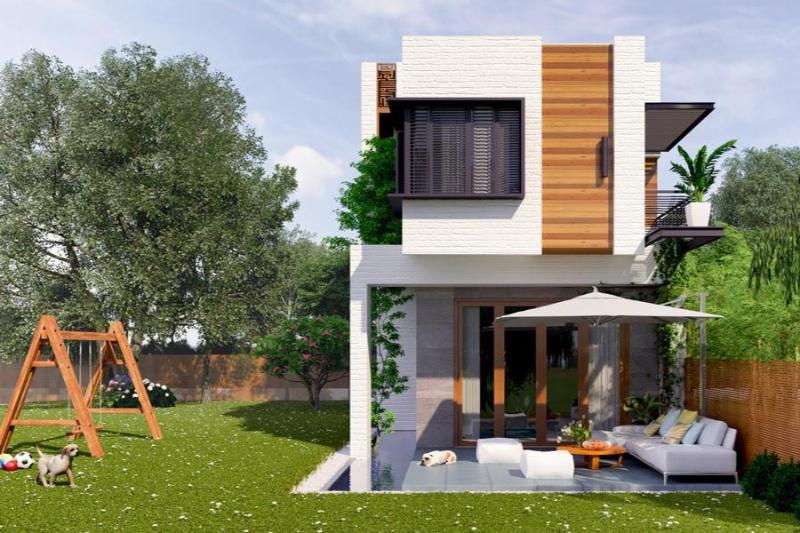 Mẫu nhà mái bằng 1 trệt 1 lầu được nhiều gia đình đánh giá cao