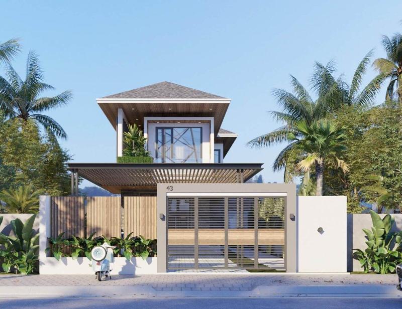 Mẫu thiết kế nhà 1 trệt 1 lầu 3 phòng ngủ có chi phí xây dựng không quá cao