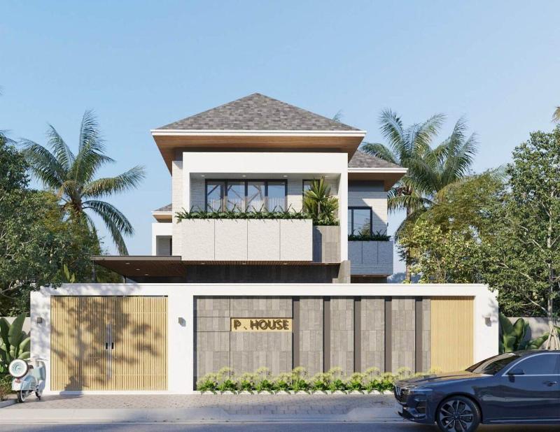 Mẫu nhà 1 trệt 1 lầu đẹp dạng biệt thự sở hữu diện mạo ấn tượng