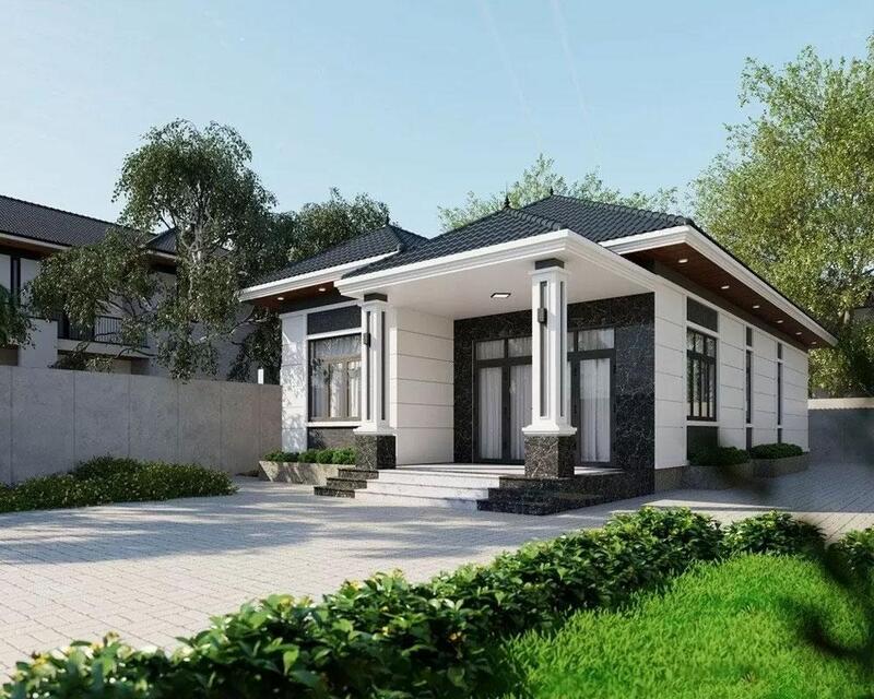 Mẫu nhà cấp 4 3 phòng ngủ diện tích 5x20 ở nông thôn được nhiều gia đình lựa chọn