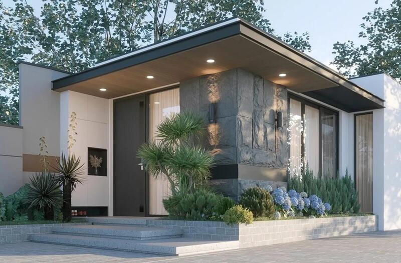 Mẫu nhà cấp 4 3 phòng ngủ 5x20 hiện đại tận dụng được tối đa ánh sáng tự nhiên