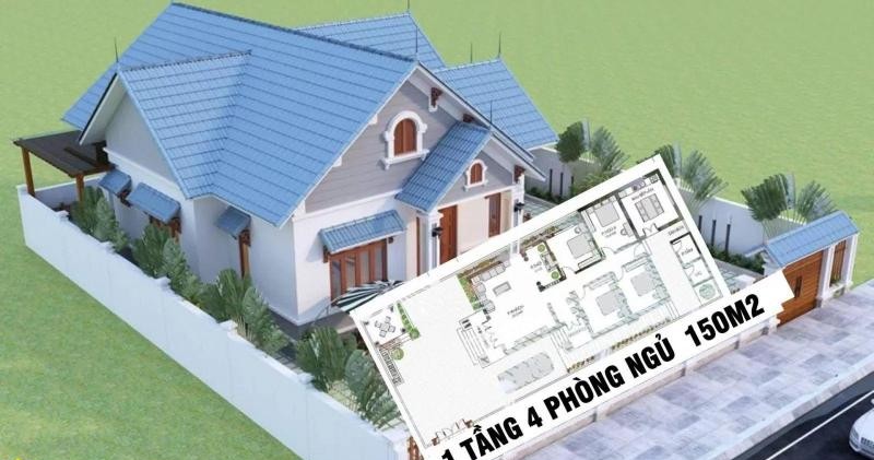 35+ Mẫu nhà cấp 4 chữ L mái tôn đẹp, giá tốt năm 2026