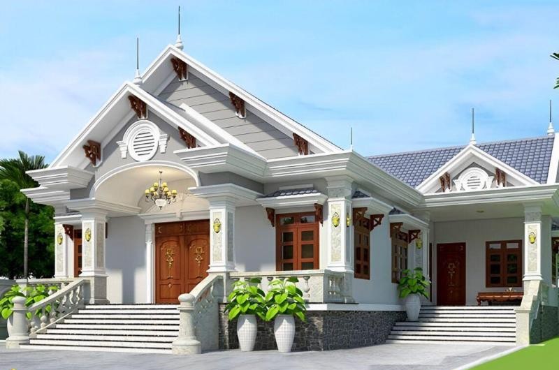 Mẫu nhà chữ L cấp 4 mái tôn đơn giản có chi phí xây dựng thấp