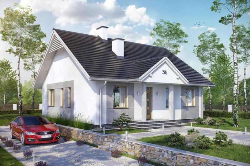 Mẫu thiết kế nhà cấp 4 châu Âu không gian mở có tính thẩm mỹ cao