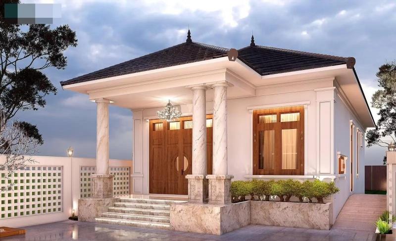 Mẫu nhà 1 tầng mái Nhật 4 phòng ngủ diện tích 150m2 được nhiều gia chủ yêu thích