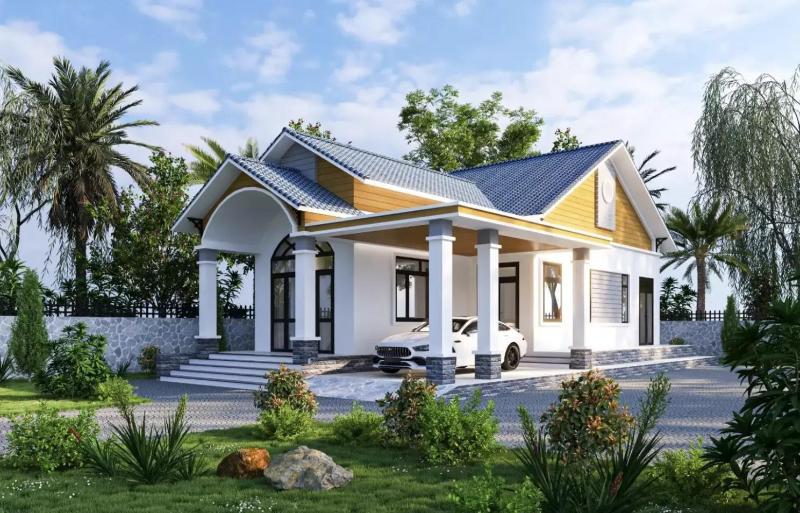 Lưu ý quan trọng khi xây nhà mái Nhật 1 tầng 4 phòng ngủ