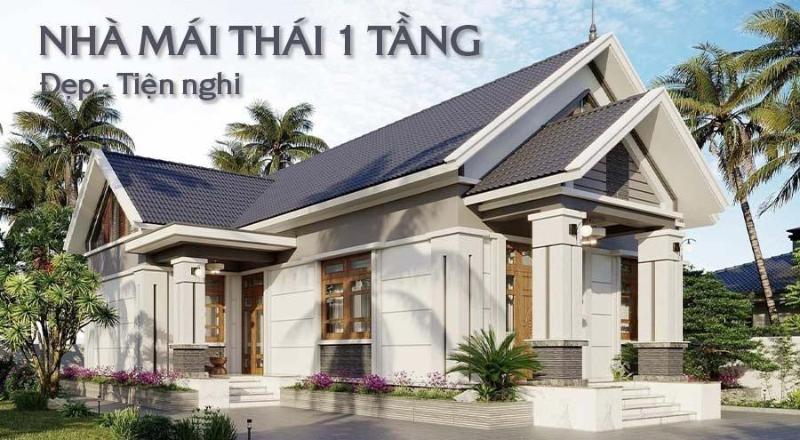 Mẫu nhà ống 1 tầng diện tích 6x20m có thể phù hợp với nhiều hệ mái khác nhau