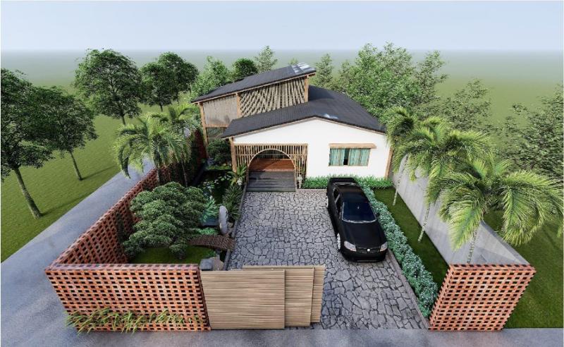 Mẫu nhà vườn kiểu Nhật nhỏ với các chi tiết tiểu cảnh tối giản, không quá cầu kỳ