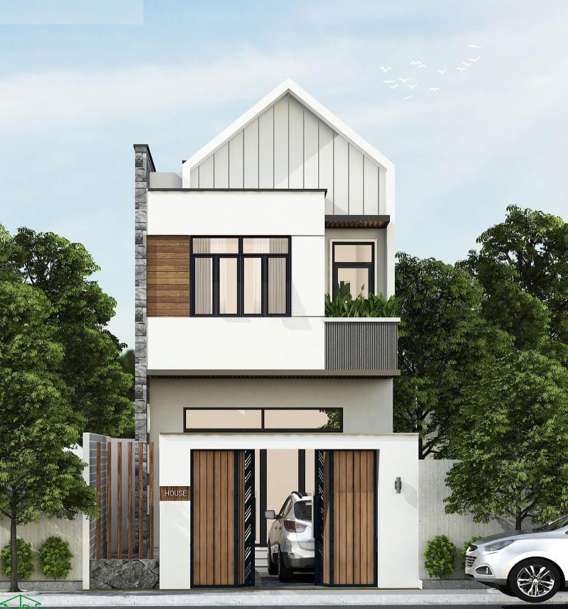 Mẫu nhà 1 trệt 1 lầu 5x10m mái Thái với tính thẩm mỹ ấn tượng