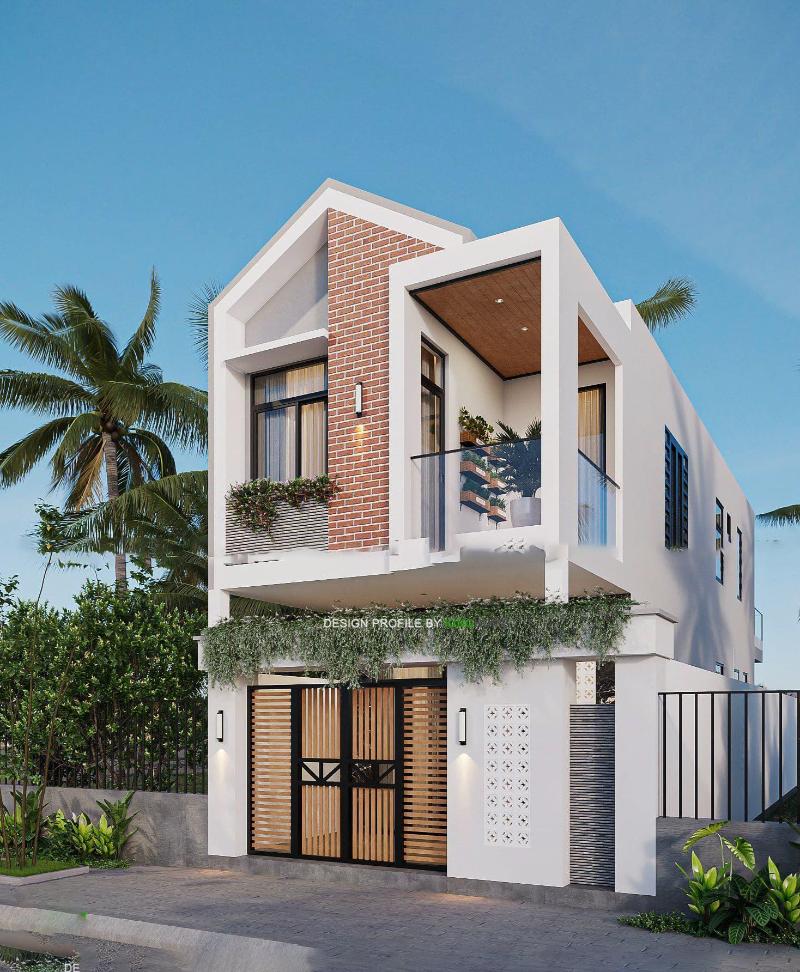 Mẫu thiết kế nhà 1 trệt 1 lầu 5x10m hiện đại với mặt tiền được chăm chút tỉ mỉ