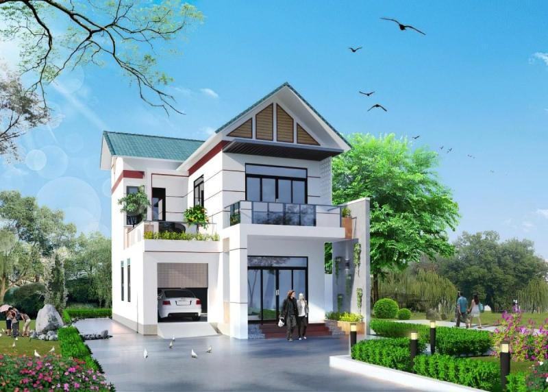 Lựa chọn màu sắc chủ đạo cho thiết kế nhà 2 tầng 3 phòng ngủ 80m2