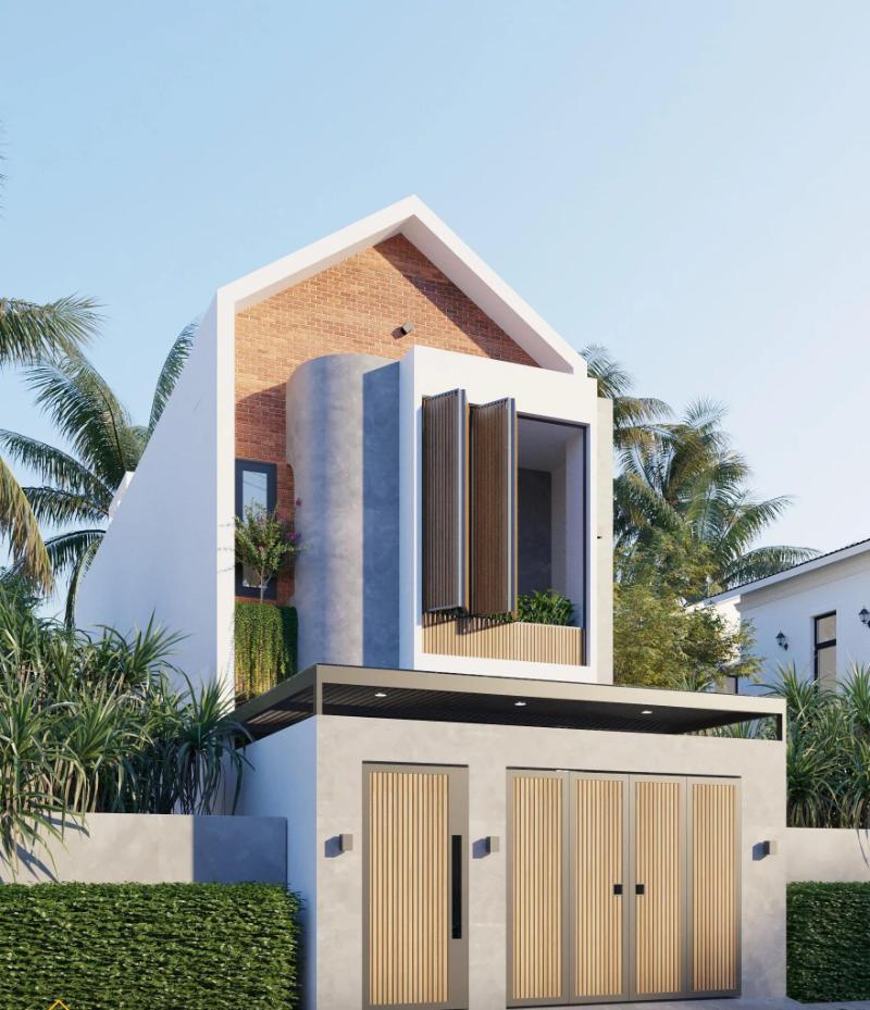 Mẫu thiết kế nhà 2 tầng 3 phòng ngủ 80m2 mái Thái sang trọng