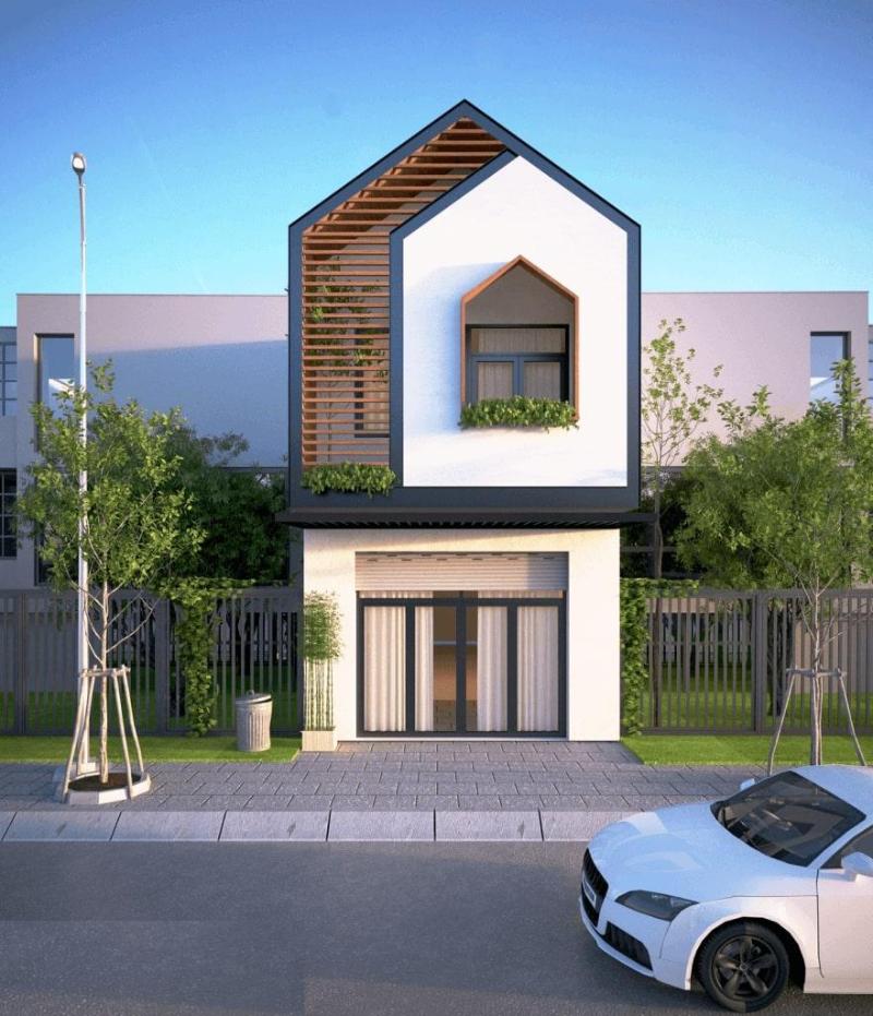 Mẫu thiết kế nhà 2 tầng mái Thái 50m2 3 phòng ngủ với vẻ đẹp sang trọng