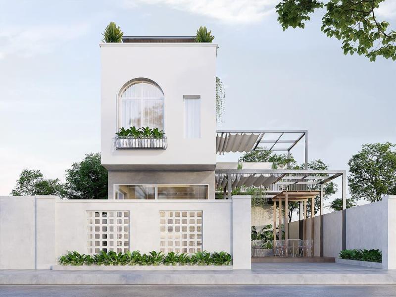 Những mẫu thiết kế nhà 2 tầng 35m2 phong cách tối giản