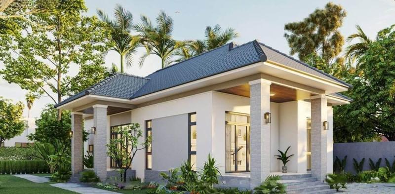 Mẫu thiết kế nhà cấp 4 diện tích 35m2 phù hợp với gia đình có 1 - 2 thành viên