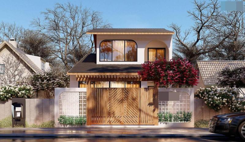 Mẫu nhà cấp 4 6x15m 3 phòng ngủ có gác lửng giúp mở rộng diện tích sử dụng