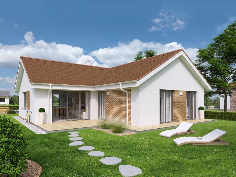 Mẫu thiết kế nhà cấp 4 6x15m 3 phòng ngủ hình chữ L phù hợp với mảnh đất không vuông vắn