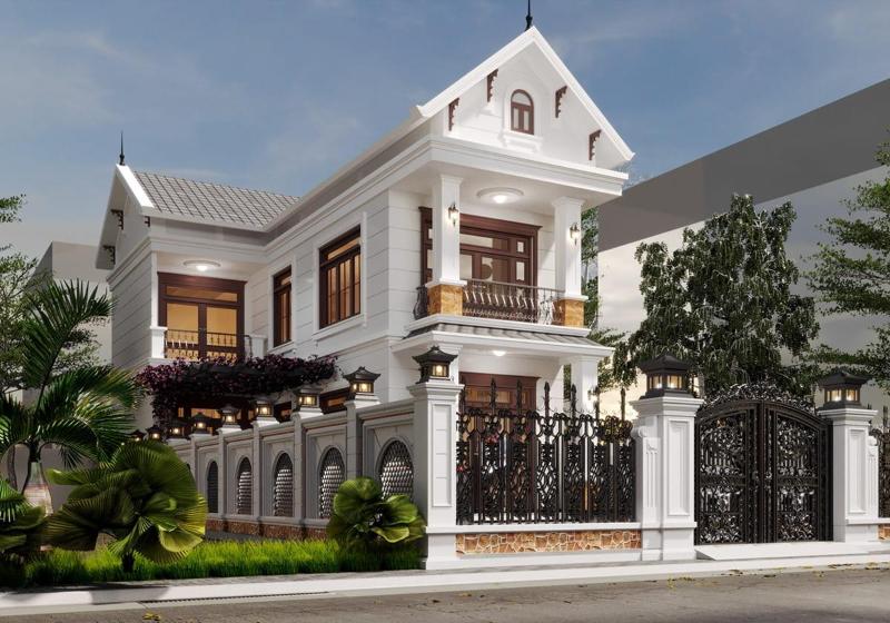 Mẫu thiết kế nhà 2 tầng chữ L 60m2 phong cách hiện đại được nhiều gia chủ lựa chọn