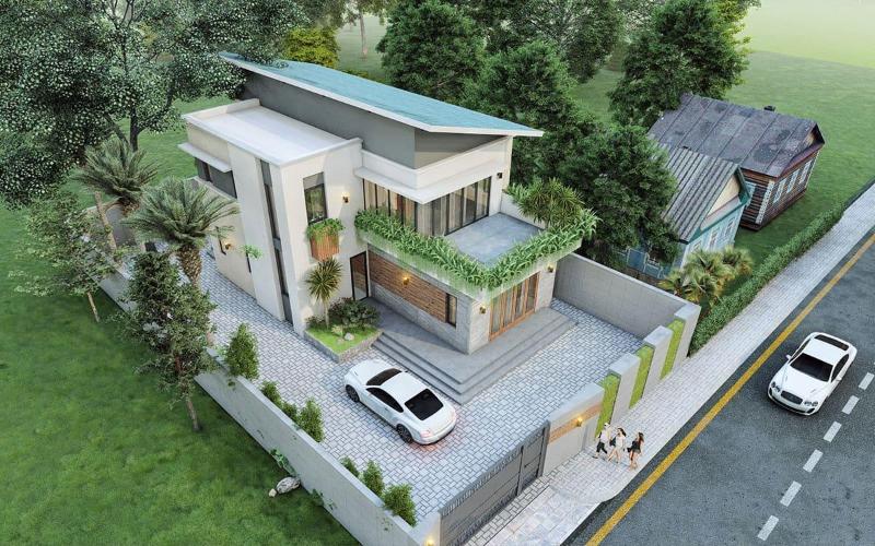 Ưu điểm của mẫu thiết kế nhà chữ L 2 tầng 60m2