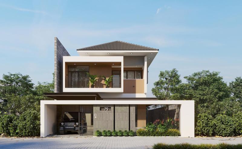 25+ Thiết kế nhà mặt tiền 12m sâu 8m đẹp nhất 2025