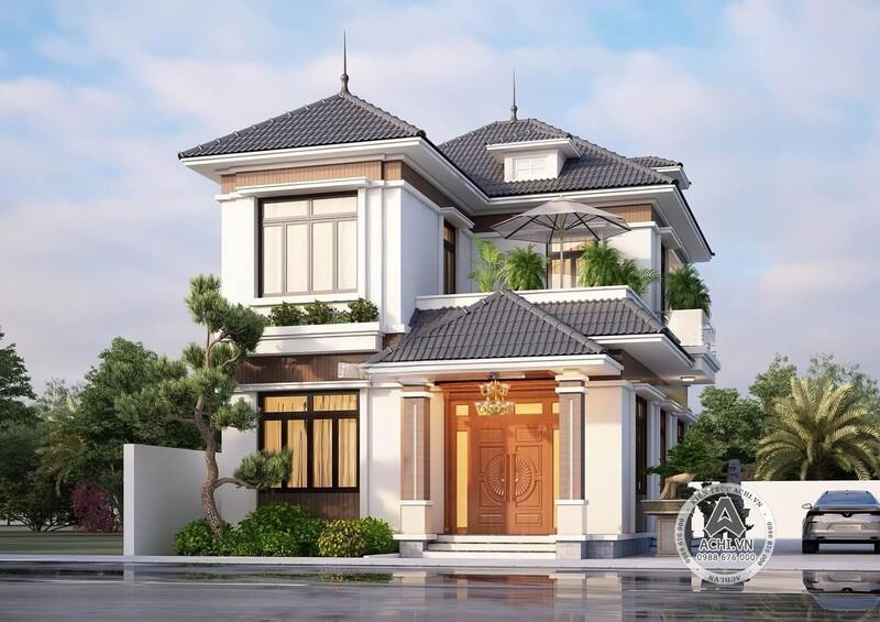 Mẫu thiết kế nhà mặt tiền 8m sâu 10m mái Nhật được nhiều gia chủ đánh giá cao